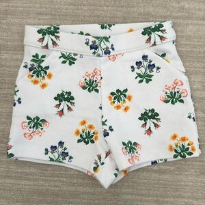 Janie & Jack floral Ponte girls shorts, sold out, 12-18m, never worn